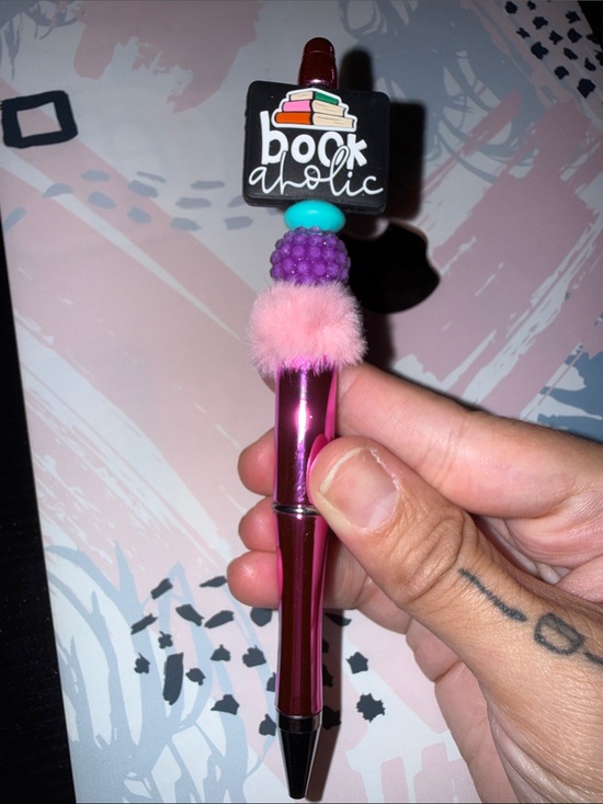 Handmade Other - New Bookaholic Pink Metallic Novelty Pen